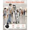 6-Tier Brochure Display Rack with Wheels, Metal Floor Standing Magazine Stand